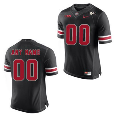Ohio State Buckeyes Men's Custom #00 Black Authentic Nike 2015 Patch College NCAA Stitched Football Jersey TC19B23FQ